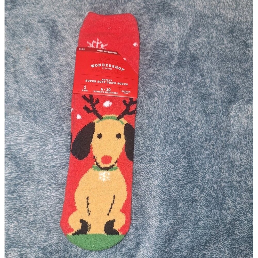 Holiday-Themed Women’s Crew Socks Set Of 5 by Wondershop/A New Day Soft Cozy Fun
